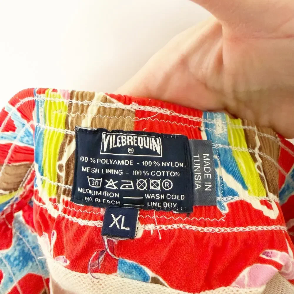 Vilebrequin Moorea Red Starfish Crab Flip Flop Beach Toys Bathing Suit Sz XL